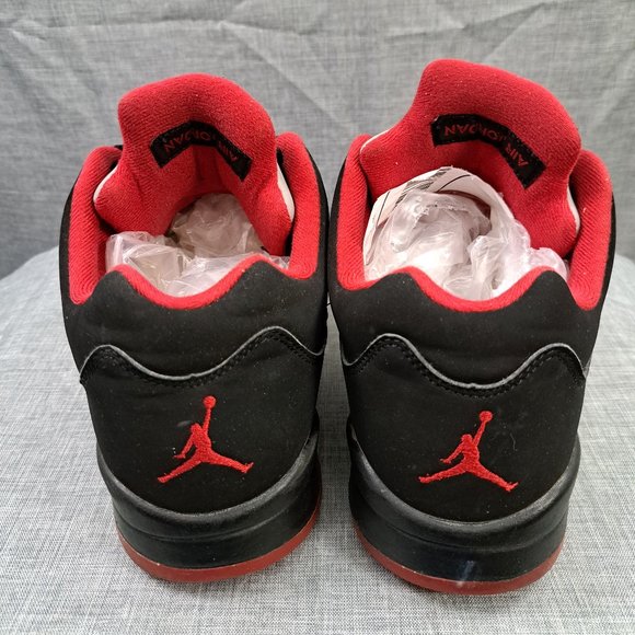 Nike Jordan 5 Retro Low Alternate 90 2016 819171-001 Black Red Size 10.5 - Picture 5 of 14